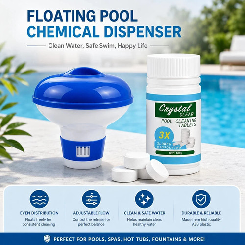 100 chlorine tablets floating - 100, +floating